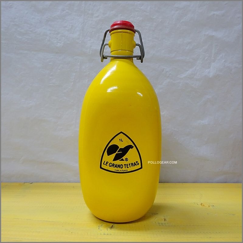 黄色 美品 ひょうたん型<BR>1980年代 グランテトラ 1.0L<BR>LE GRAND TETRAS<BR>VINTAGE ウォーターボトル