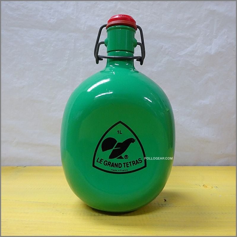 緑 希少カラー 丸型<BR>1980年代 グランテトラ 1.0L<BR>LE GRAND TETRAS<BR>VINTAGE ウォーターボトル