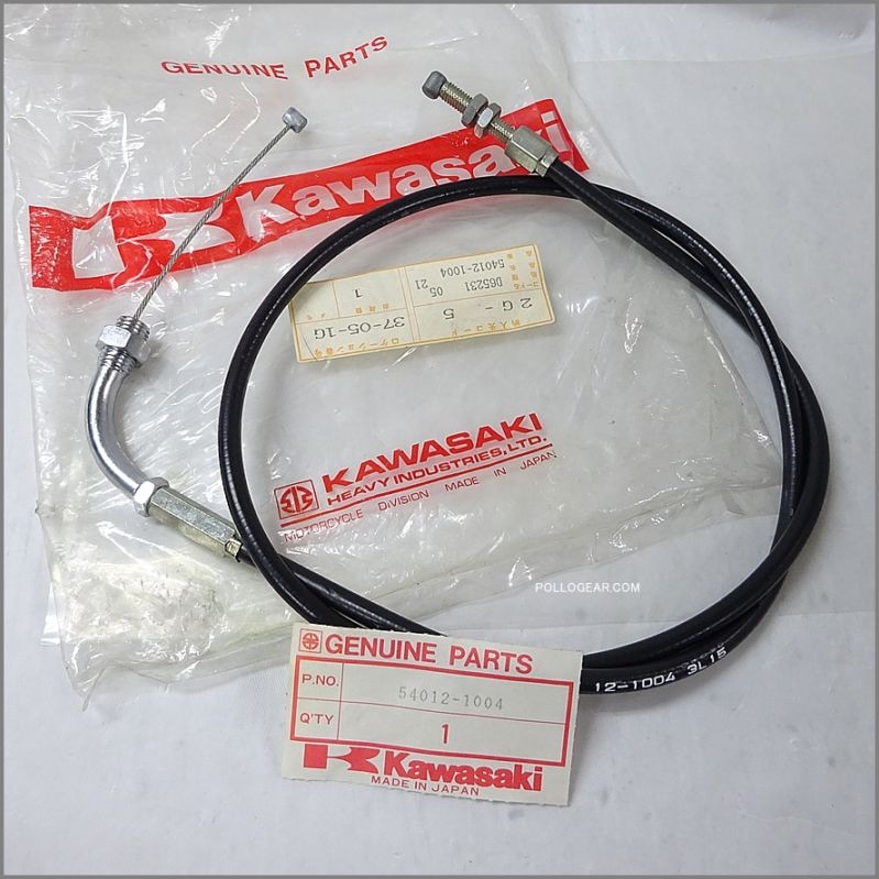 カワサキ純正新品●Z400FX Z400J KZ400E 引き側 アクセル スロットル ワイヤーケーブル 絶版 54012-1004