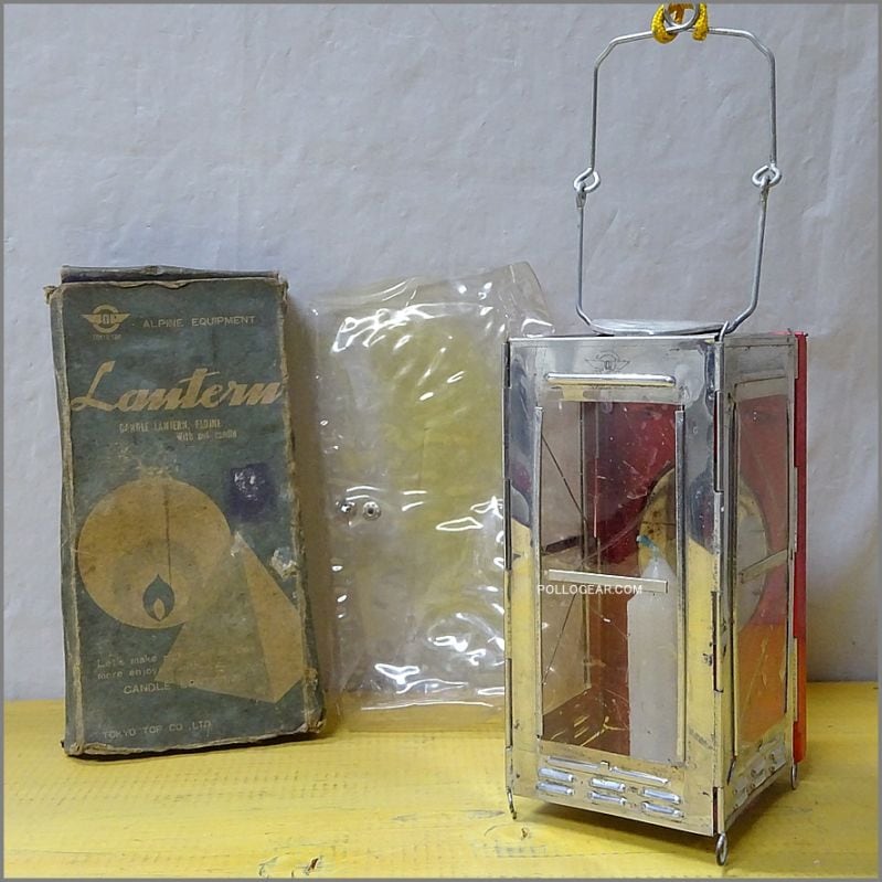 1960年代 東京TOP 輸出盤<BR>ビンテージ キャンドルランタン<BR>箱型 フォールディングランタン<BR>VINTAGE CANDLE LANP 