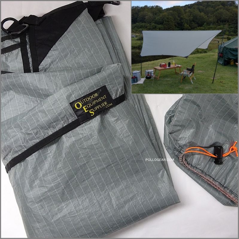 2011年 USA OES ヘキサタープ<br>spinnaker ハンモックタープ<br>Outdoor Equipment Supplier<br>MacCat Deluxe Tarp / SPIN<br>ULタープ スピンネーカー 絶版