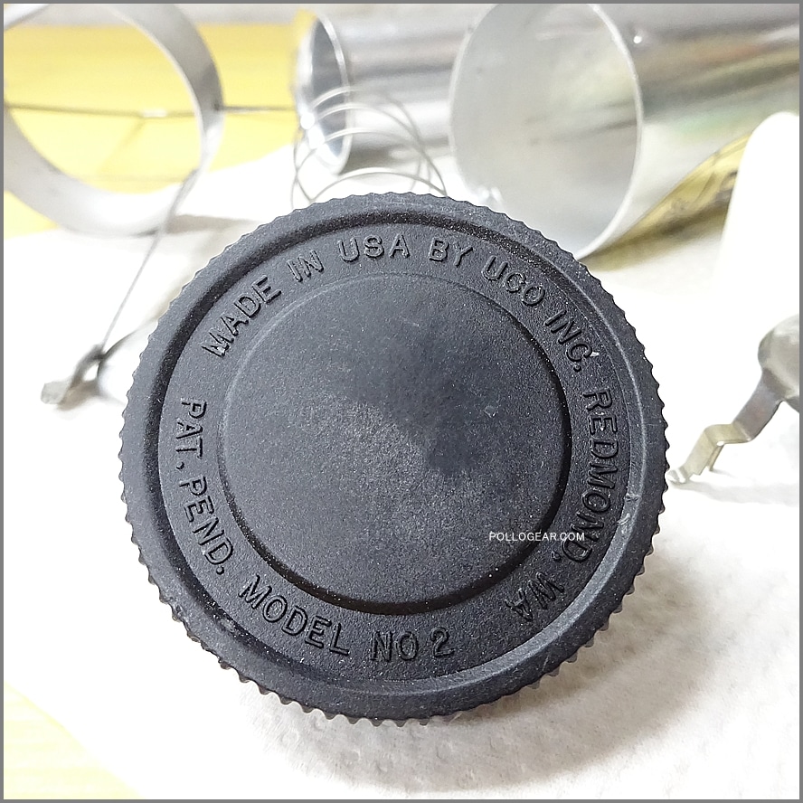 1985年 CANDLE LIGHT<br>LLP×UCO PAT PEND №2<br>ライムライト アルミ シルバー<br>ビンテージ キャンドルランタン<br>Limelight Productions Vintage