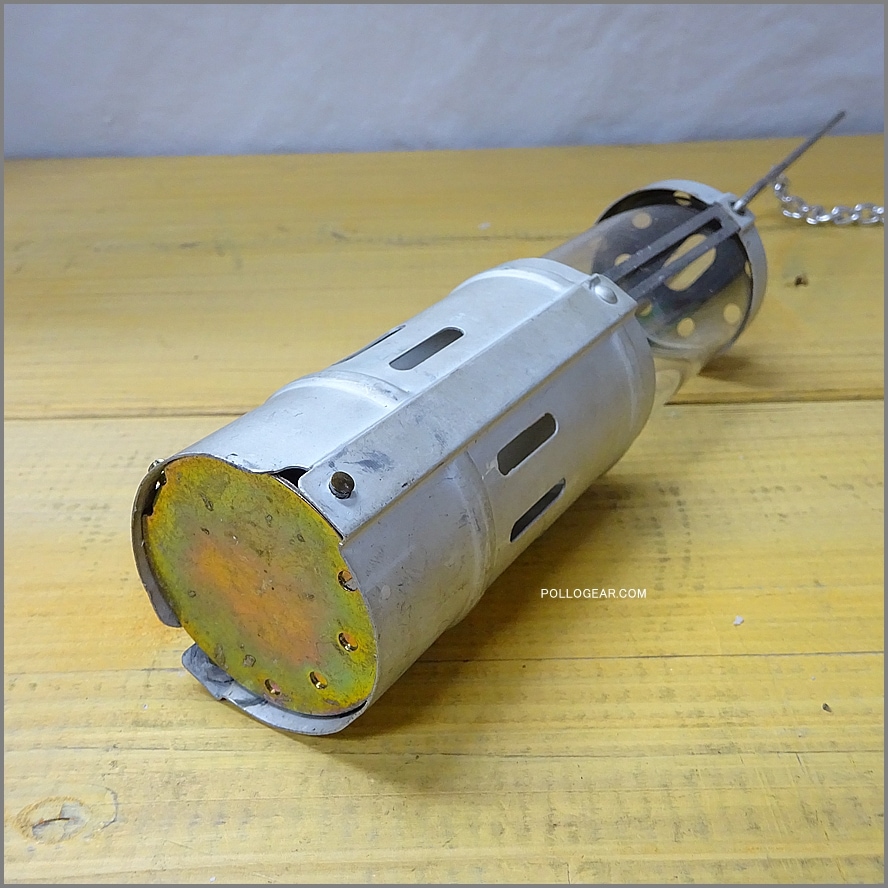 1980年代 VINTAGE EVERNEW<BR>エバニュー キャンドルランタン<BR>CF-107 アルミ シルバー<BR>初期型 ハードケース付き