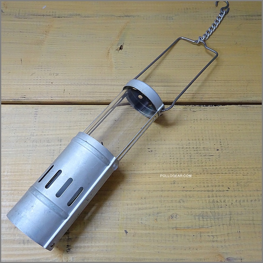 1980年代 VINTAGE EVERNEW<BR>エバニュー キャンドルランタン<BR>CF-107 アルミ シルバー<BR>初期型 ハードケース付き