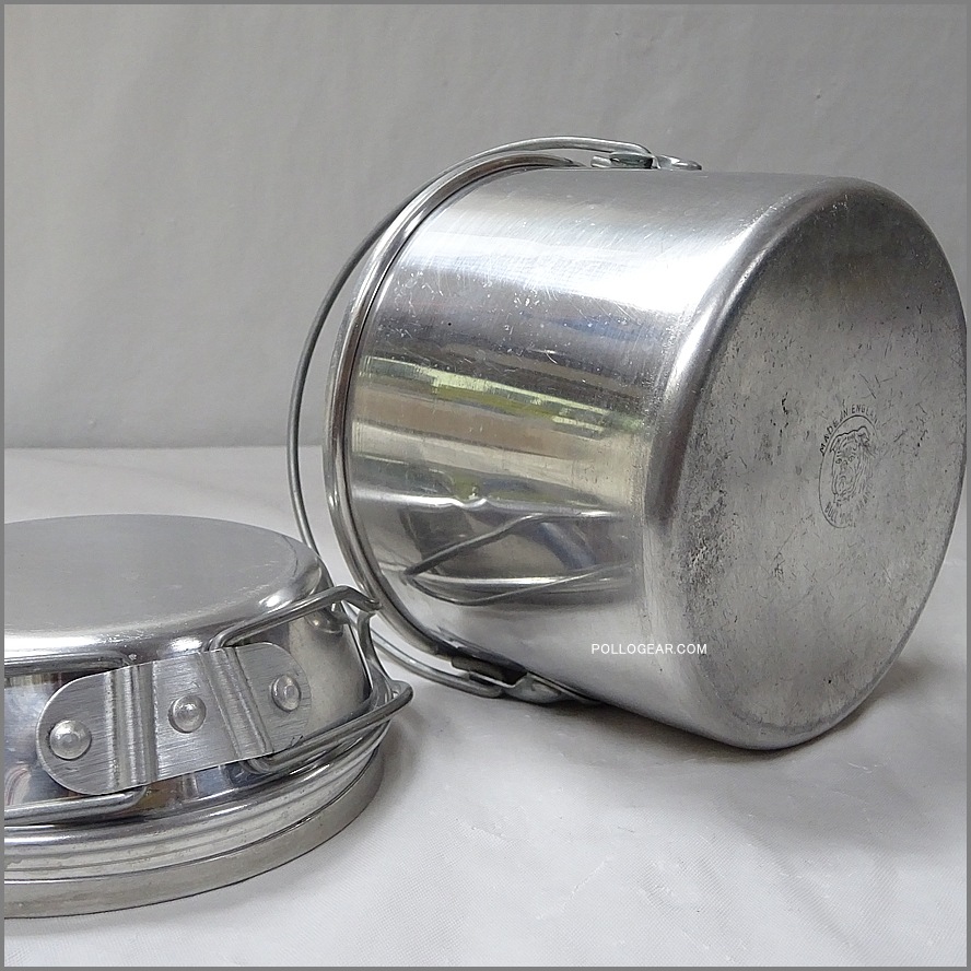 小サイズ 5インチ 美品<BR>ホットン ブルドッグ<BR>VINTAGE ビリーポット<BR>イングランド製 クッカー ビリー缶 ブッシュクラフト