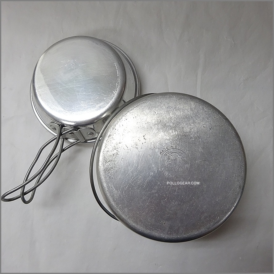 小サイズ 5インチ 美品<BR>ホットン ブルドッグ<BR>VINTAGE ビリーポット<BR>イングランド製 クッカー ビリー缶 ブッシュクラフト