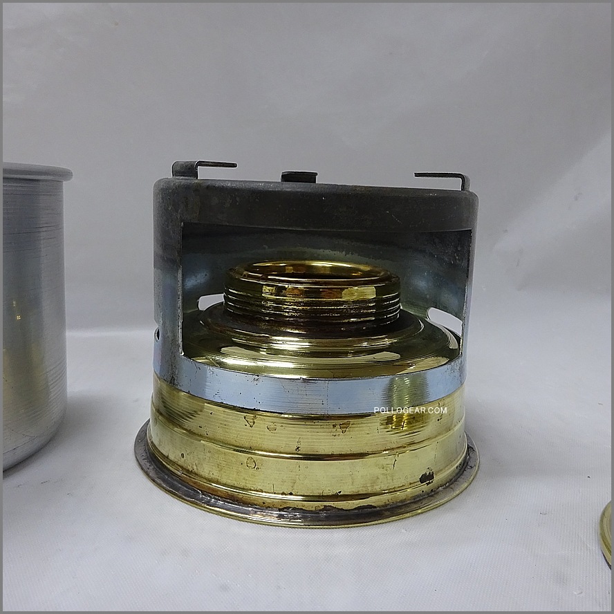 1960年代 東京TOP<BR>クッカー アルコール バーナー<BR>Aluminum Pot & Spirit Burner<BR>Vintage ストーブ アルスト 真鍮製