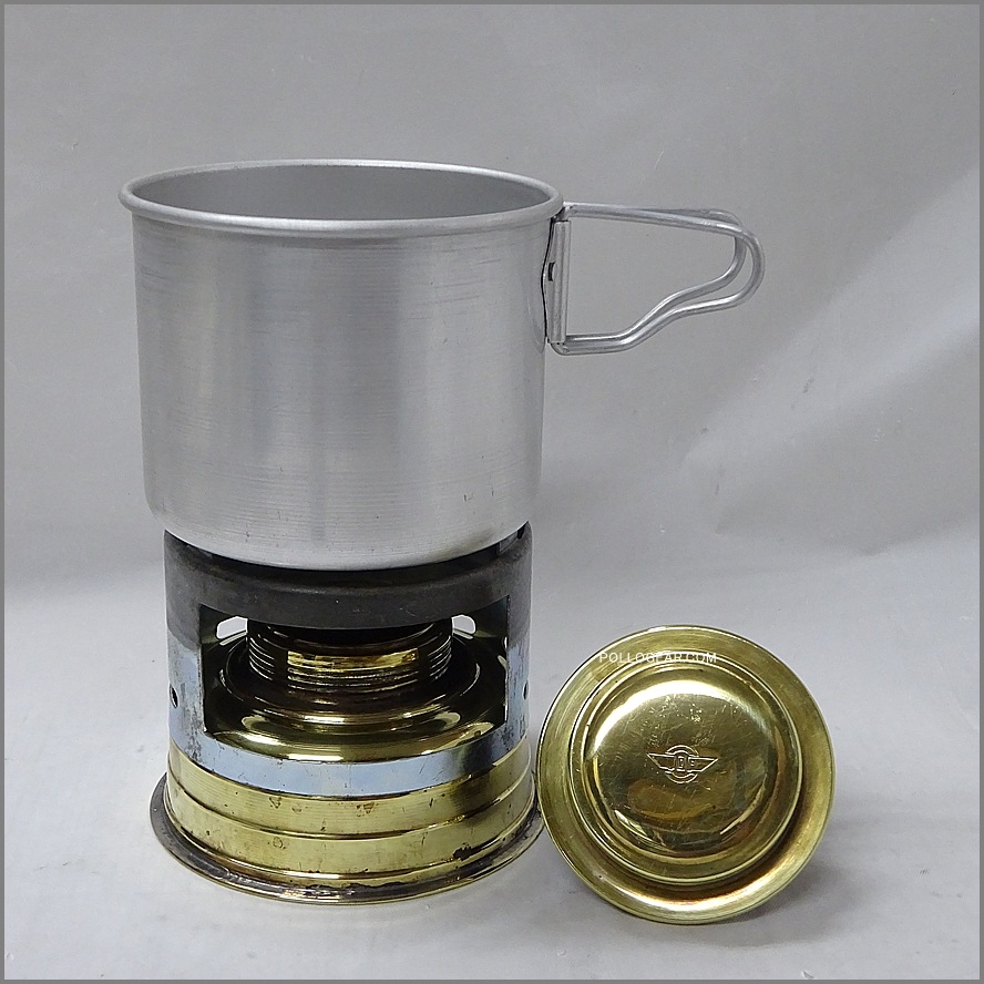 1960年代 東京TOP<BR>クッカー アルコール バーナー<BR>Aluminum Pot & Spirit Burner<BR>Vintage ストーブ アルスト 真鍮製