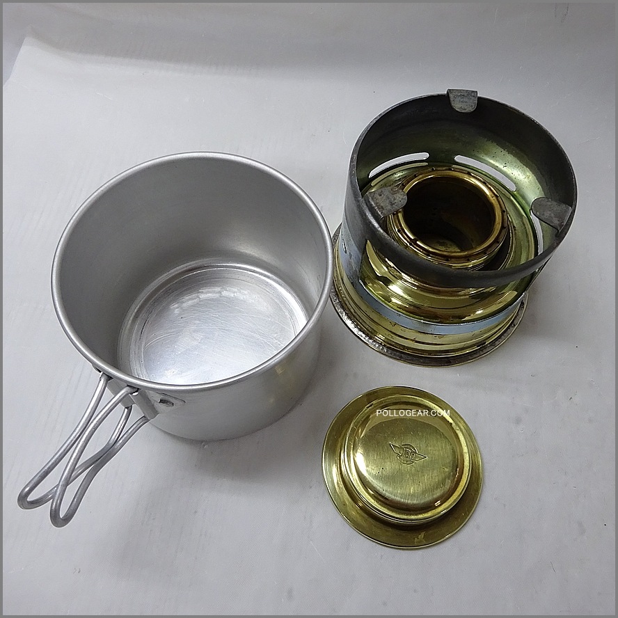 1960年代 東京TOP<BR>クッカー アルコール バーナー<BR>Aluminum Pot & Spirit Burner<BR>Vintage ストーブ アルスト 真鍮製