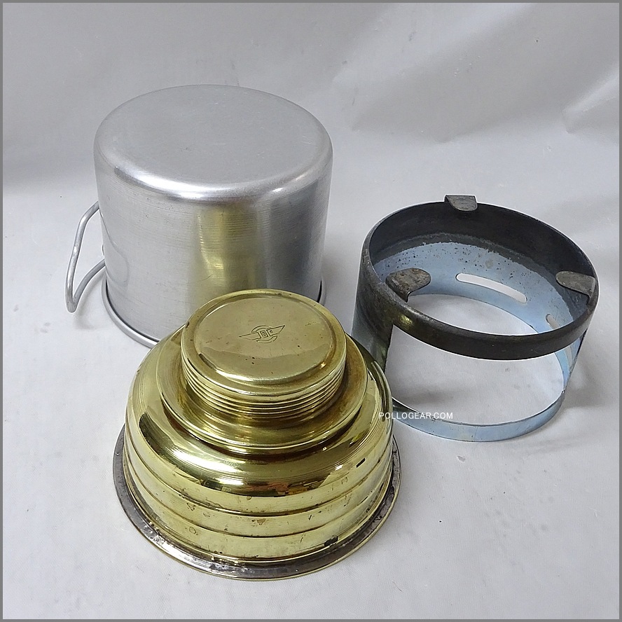 1960年代 東京TOP<BR>クッカー アルコール バーナー<BR>Aluminum Pot & Spirit Burner<BR>Vintage ストーブ アルスト 真鍮製