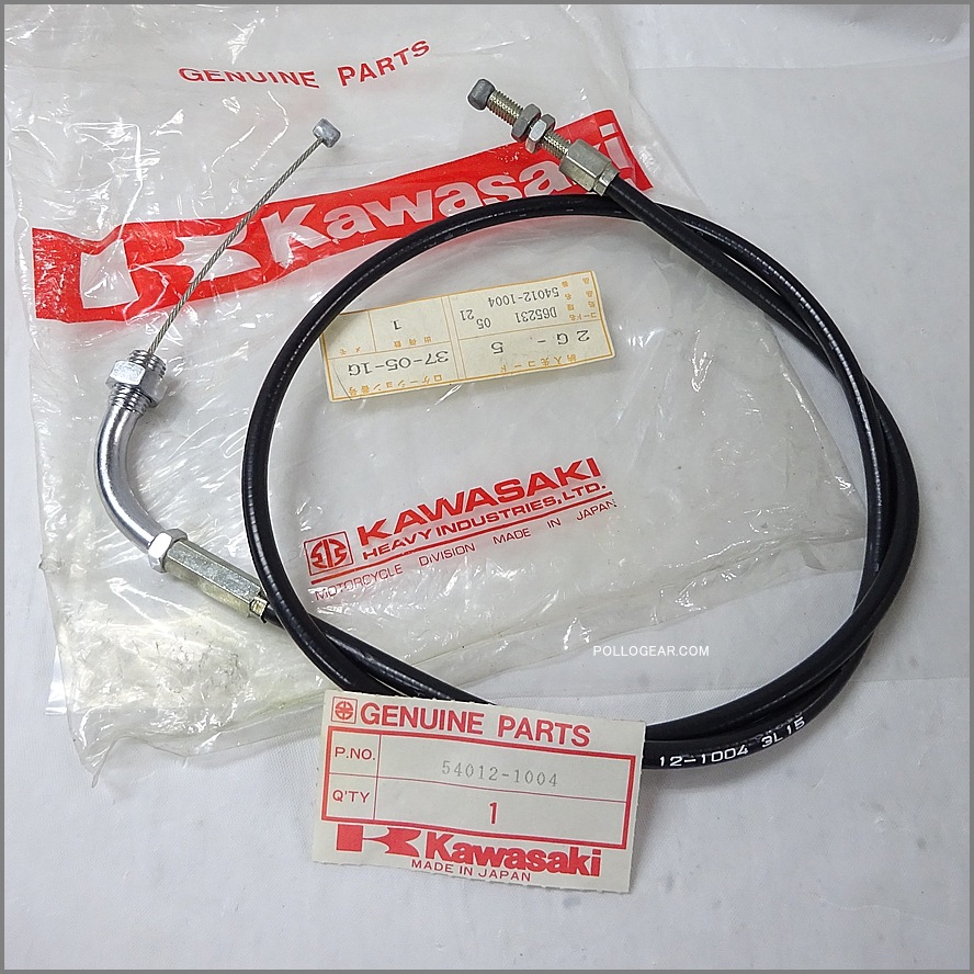 カワサキ純正新品●Z400FX Z400J KZ400E 引き側 アクセル スロットル ワイヤーケーブル 絶版 54012-1004