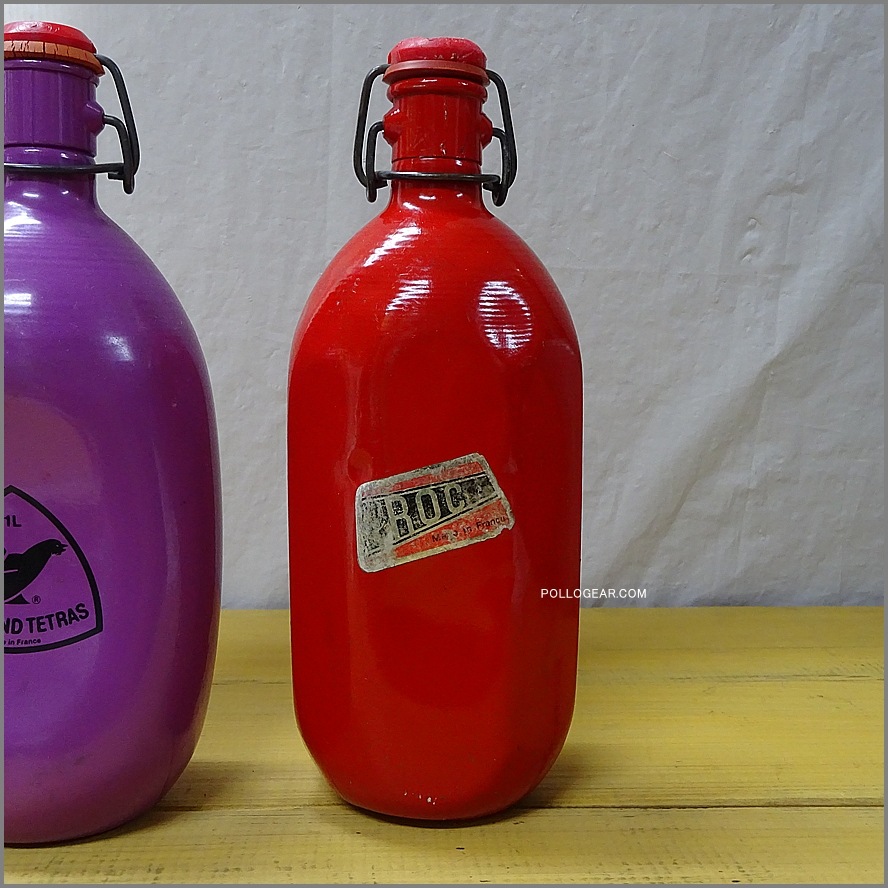 70年代 フランス製 ROC <BR>アルミ ８角ボトル 1.0L<BR>VINTAGE ウォーターボトル<br>スウィングキャップ ビンテージキャンプ
