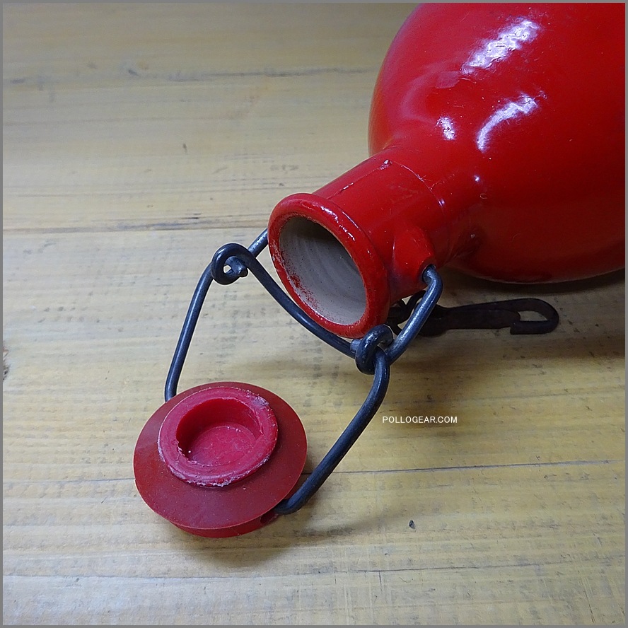 70年代 フランス製 ROC <BR>アルミ ８角ボトル 1.0L<BR>VINTAGE ウォーターボトル<br>スウィングキャップ ビンテージキャンプ