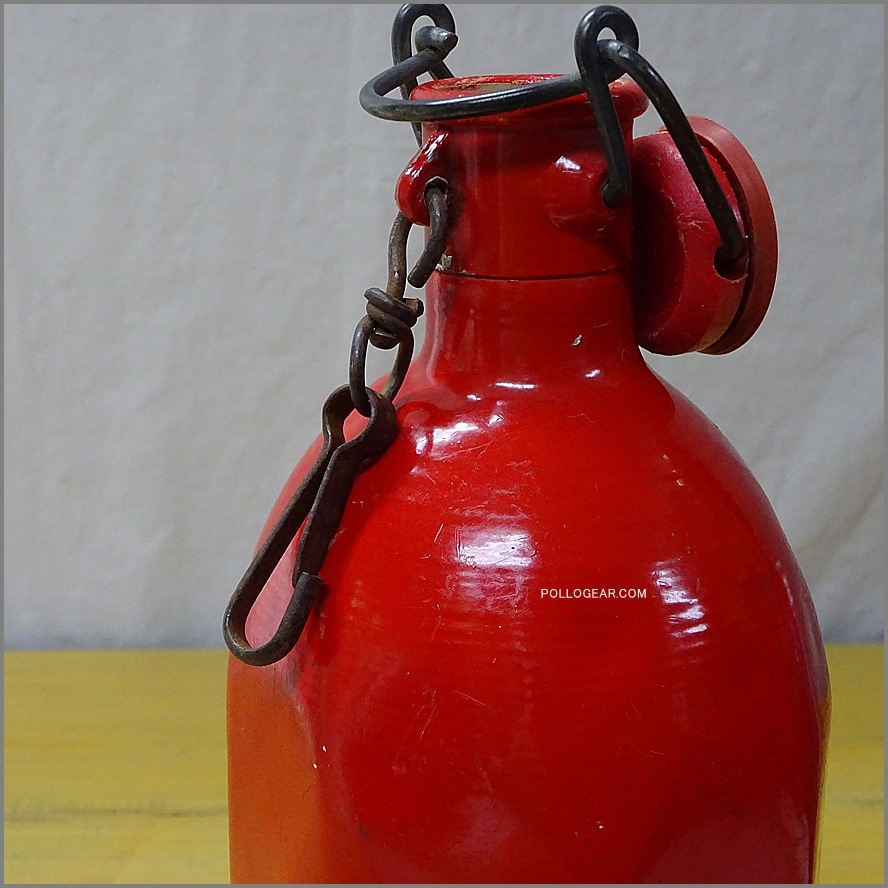 70年代 フランス製 ROC <BR>アルミ ８角ボトル 1.0L<BR>VINTAGE ウォーターボトル<br>スウィングキャップ ビンテージキャンプ