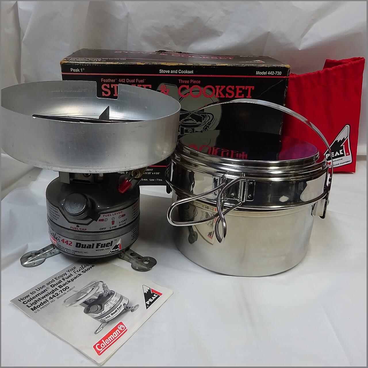 1993年2月 コールマン<BR>ストーブ&クックセット<BR>ピーク1 442