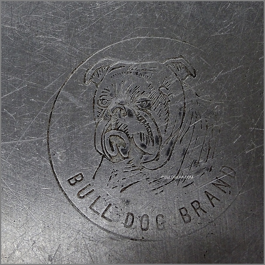 5+6 ホットン ブルドッグ<BR>50年代 劇画タッチ 刻印<BR>VINTAGE ビリー缶 クッカー<BR>イングランド製 小中2個セット ブッシュクラフト