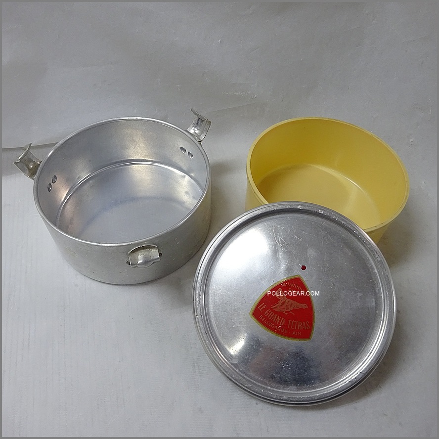50’s LE GRAND TETRAS<BR>丸型 アルミ フードキャリー<BR>グランテトラ フードコンテナ<BR>Vintage バターケース スイングロック