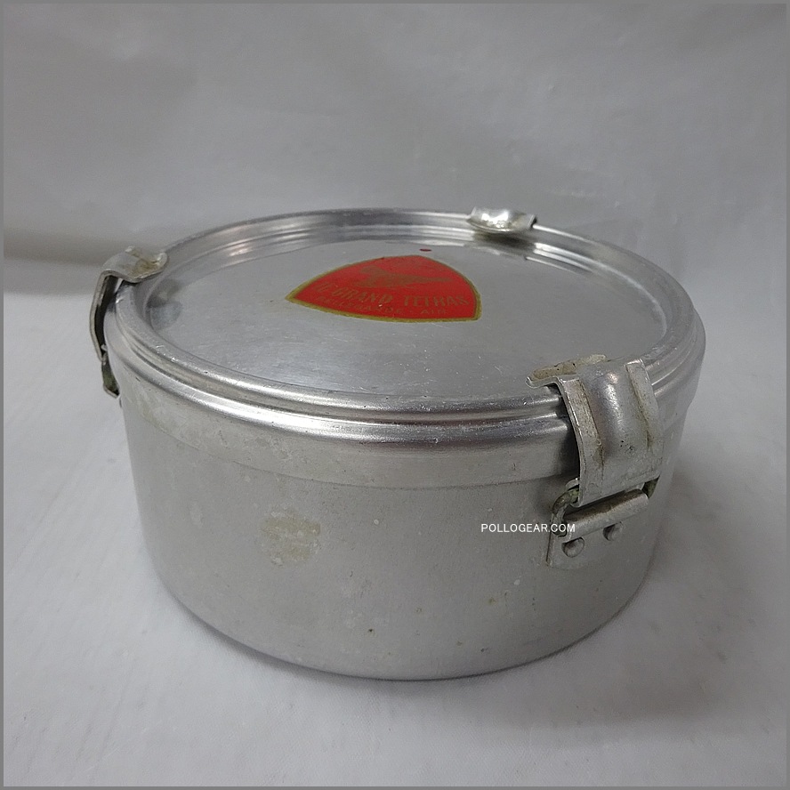 50’s LE GRAND TETRAS<BR>丸型 アルミ フードキャリー<BR>グランテトラ フードコンテナ<BR>Vintage バターケース スイングロック