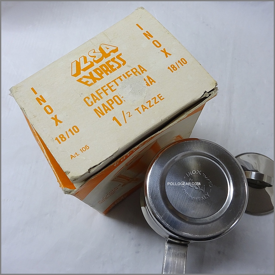 デッドストック ILSA Coffee<BR>naporetana ナポレターナ 1.5Cup<BR>VINTAGE イルサ エスプレッソ<BR>直火 コーヒーメーカー 未使用品 