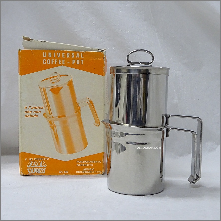 デッドストック ILSA Coffee<BR>naporetana ナポレターナ 1.5Cup<BR>VINTAGE イルサ エスプレッソ<BR>直火 コーヒーメーカー 未使用品 