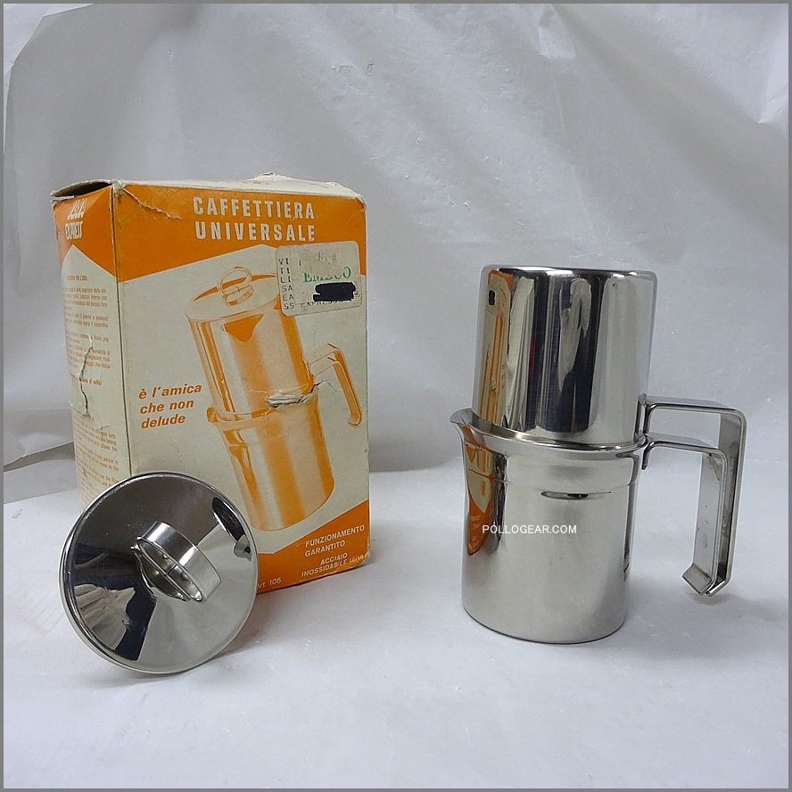 デッドストック ILSA Coffee<BR>naporetana ナポレターナ 1.5Cup<BR>VINTAGE イルサ エスプレッソ<BR>直火 コーヒーメーカー 未使用品 