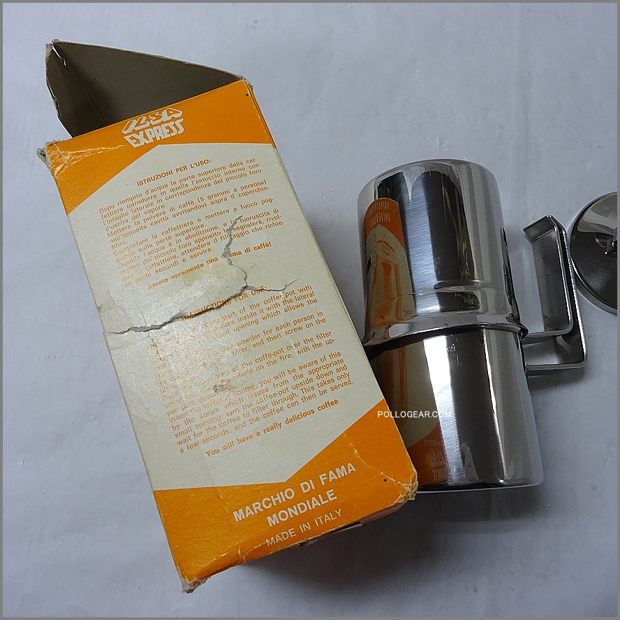 デッドストック ILSA Coffee<BR>naporetana ナポレターナ 1.5Cup<BR>VINTAGE イルサ エスプレッソ<BR>直火 コーヒーメーカー 未使用品 