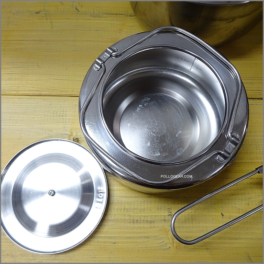 1998年 MSR VINTAGE クッカー<BR>旧ロゴ Alpine Deluxe Cook Set<BR>アルパイン ティーポット INDIA<BR>ステンレス ケトル<BR>シーガル ビンテージキャンプ 