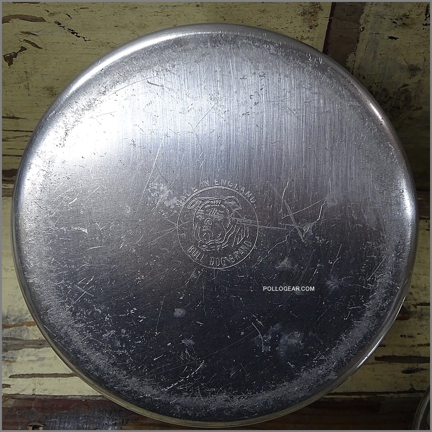 小サイズ 5インチ 美品<BR>ホットン ブルドッグ<BR>VINTAGE ビリーポット<BR>イングランド製 クッカー ビリー缶 ブッシュクラフト