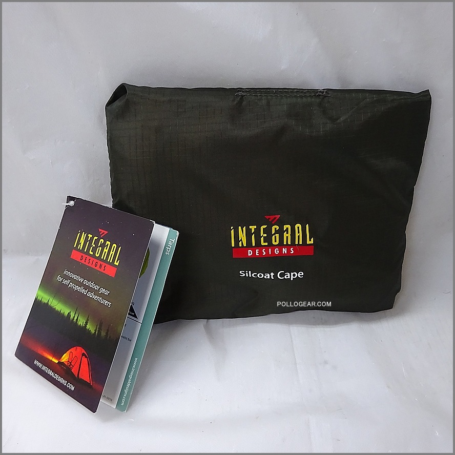 2012 デッドストック<br>INTEGRAL DESIGNS Silcoat Cape<br>シルナイロン シルコートケープ<br>ウルトラライト ポンチョ<br>インテグラルデザイン