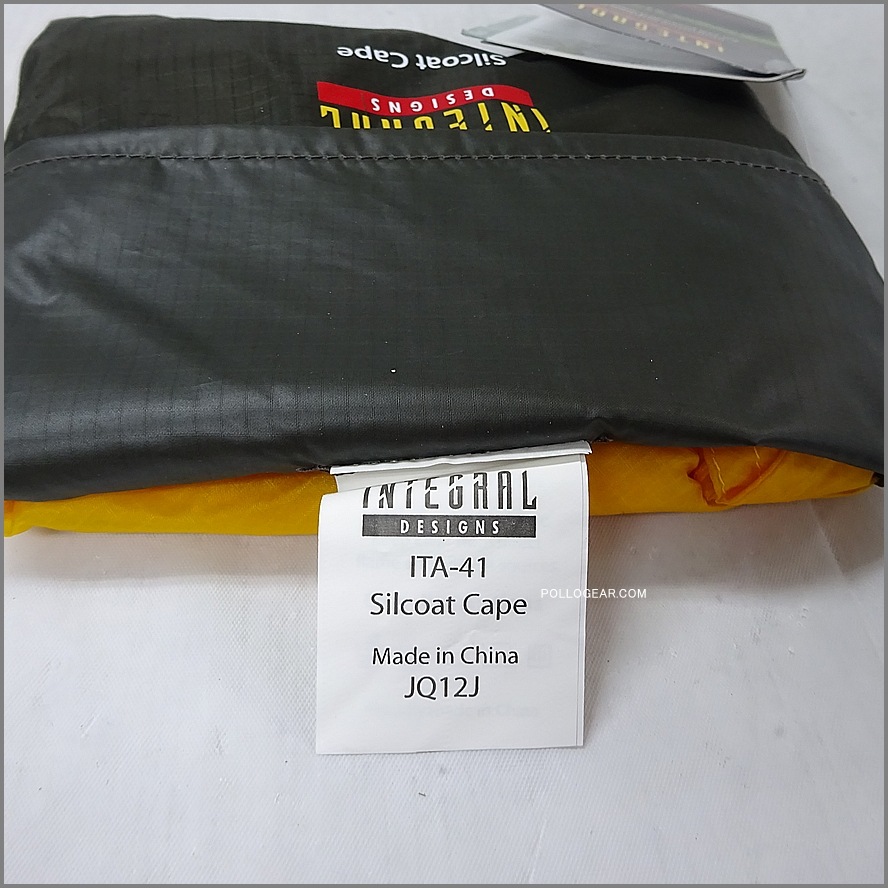 2012 デッドストック<br>INTEGRAL DESIGNS Silcoat Cape<br>シルナイロン シルコートケープ<br>ウルトラライト ポンチョ<br>インテグラルデザイン