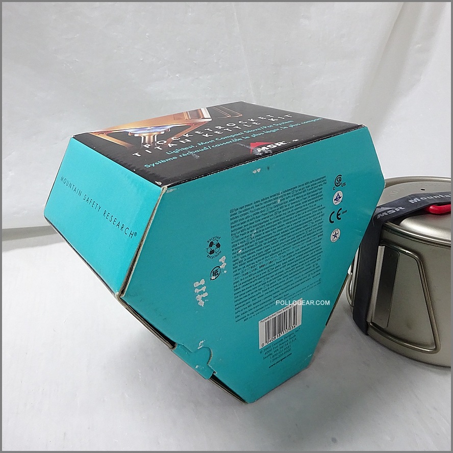 デッドストック 日本未発売<br>MSR Pocketrocket Stove w/ Titan Kettle Kit 2005年<br>初代ポケットロケット 旧型  チタンケトル タイタンケトル<br>ガスストーブ シングルバーナー