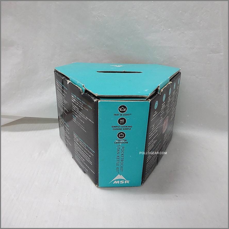 デッドストック 日本未発売<br>MSR Pocketrocket Stove w/ Titan Kettle Kit 2005年<br>初代ポケットロケット 旧型  チタンケトル タイタンケトル<br>ガスストーブ シングルバーナー