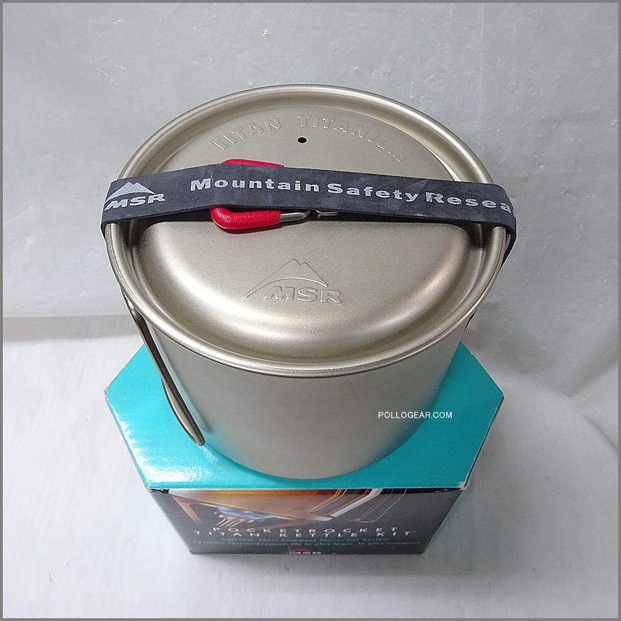 デッドストック 日本未発売<br>MSR Pocketrocket Stove w/ Titan Kettle Kit 2005年<br>初代ポケットロケット 旧型  チタンケトル タイタンケトル<br>ガスストーブ シングルバーナー