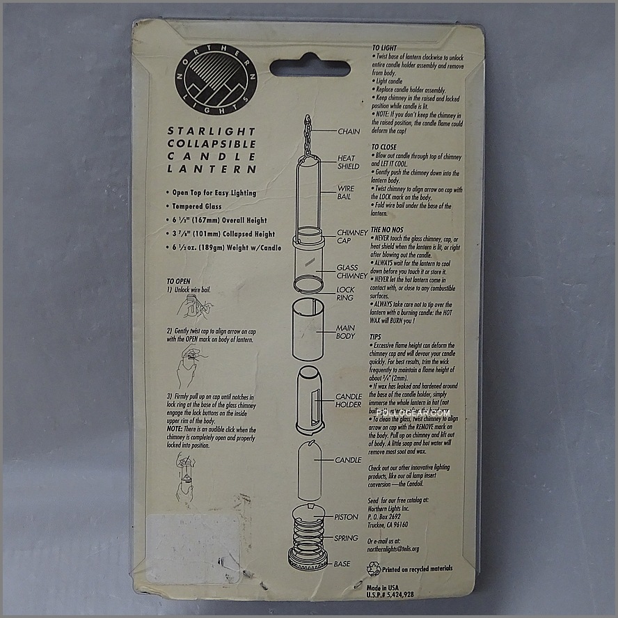 90'S デッドストック 未開封品<BR>ノーザンライト STARLIGHT<BR>VINTAGE キャンドルランタン<BR>NORTHERN LIGHTS スターライト