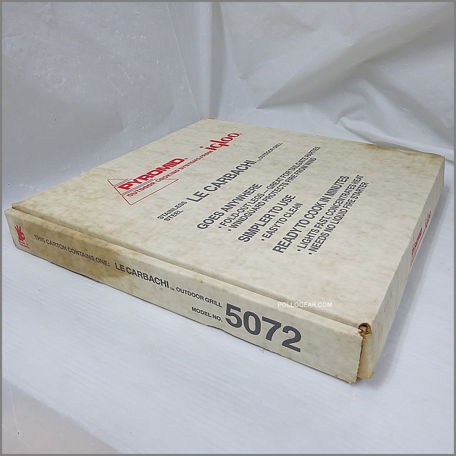 90’s デッドストック PYROMID<BR>12インチ パイロミッド 焚火台<BR>クッキングシステム グリル<BR>igloo Vintage Stove USA<BR>イグルー 丸穴 前期モデル