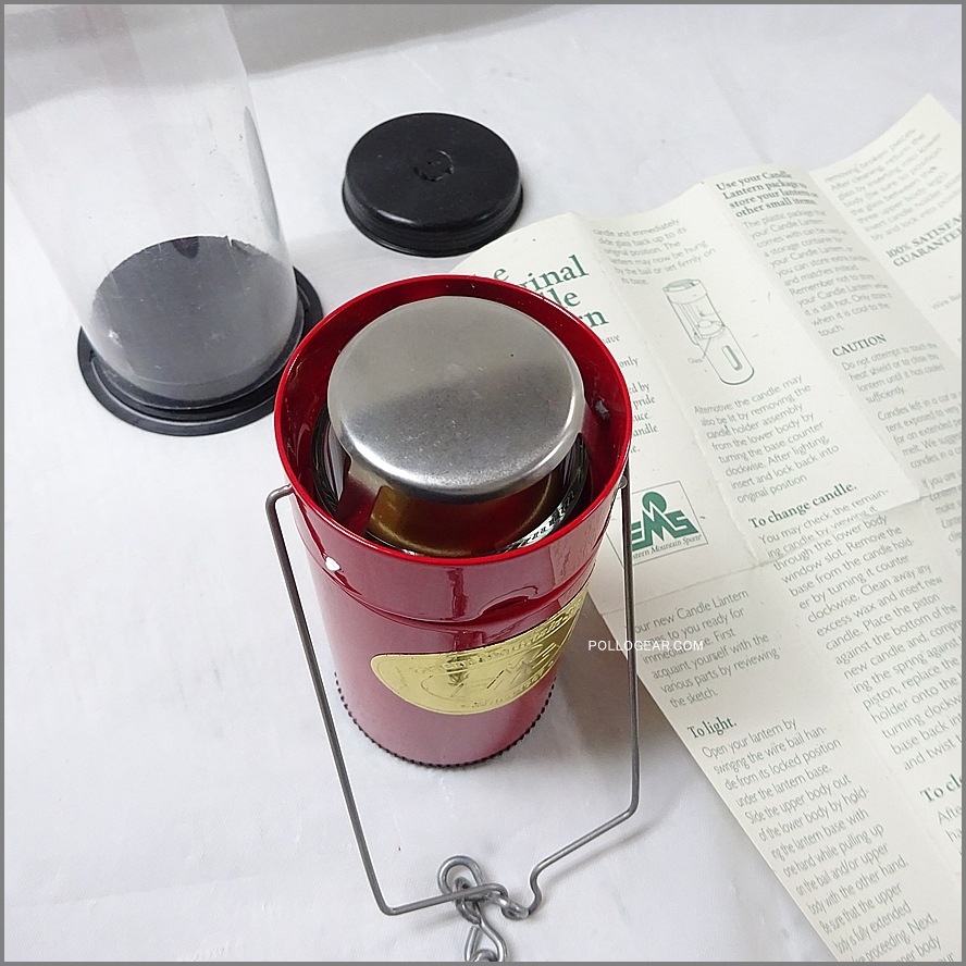 ~97 デッドストック EMS<br>Eastern Mountain Sports × UCO<br>VINTAGE キャンドルランタン<br>MADE IN USA ケース付き<br>レッド 赤 ろうそくランタン