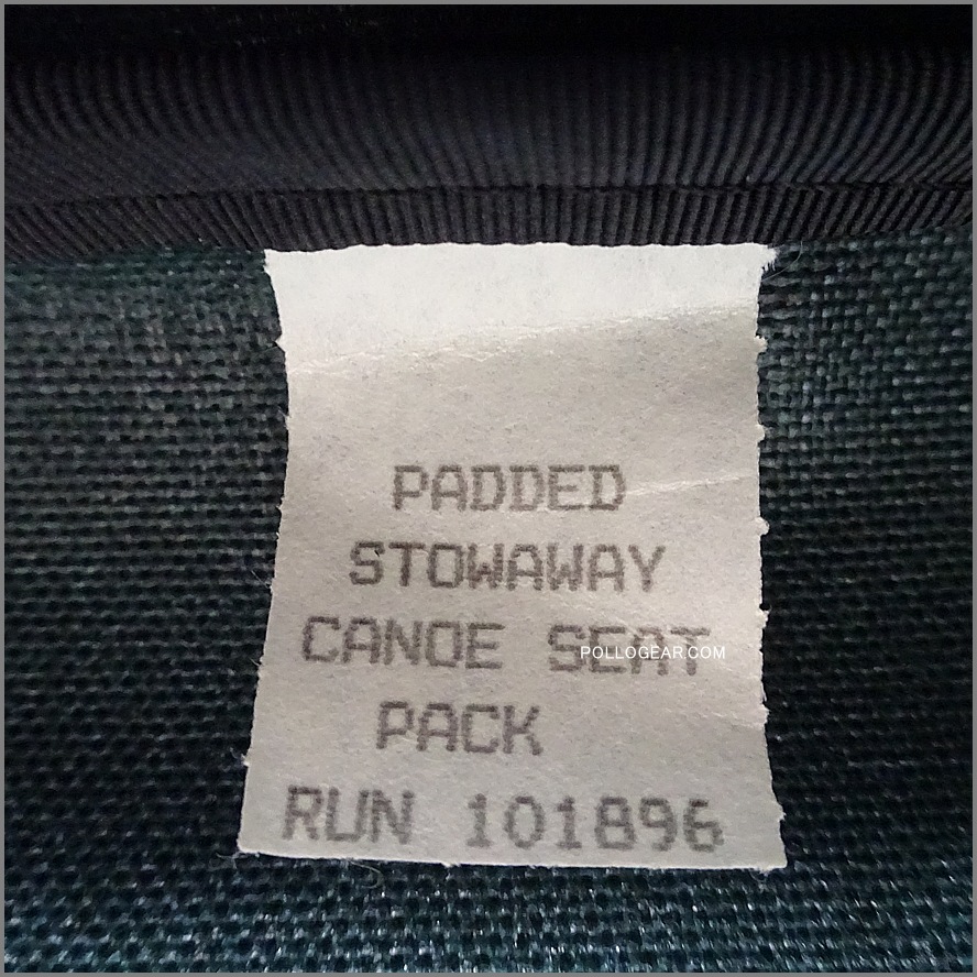 1996年 Vintage Granite Gear<br>デッドストック 旧タグ 旧ロゴ<br>カヌー パッド付き シートバッグ<br>グラナイトギア padded stowaway<br>カナディアンカヌー オーガナイザー