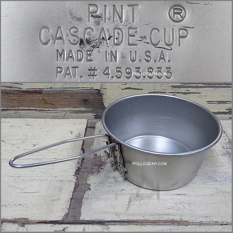 ① VINTAGE CASCADE CUP<BR>カスケードカップ 1PINT<BR>ツヤ無し 前期型 中古美品<BR>シェラカップ アメリカ製