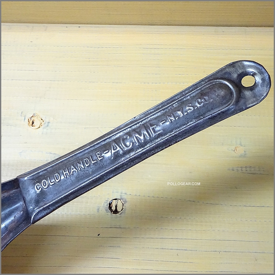 1940年代 ACME NYS Co<BR>ビンテージ フライパン<BR>鉄フライパン アメリカ製<BR>Cowboy Frying Pans 225㎜