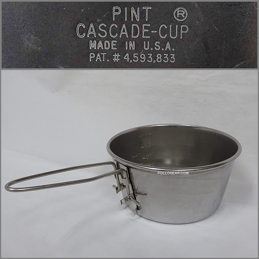 デッドストック CASCADE CUP<BR>1PINT ツヤあり後期型 ml表記<BR>カスケードカップ アメリカ製<BR>シェラカップ 1パイントカップ