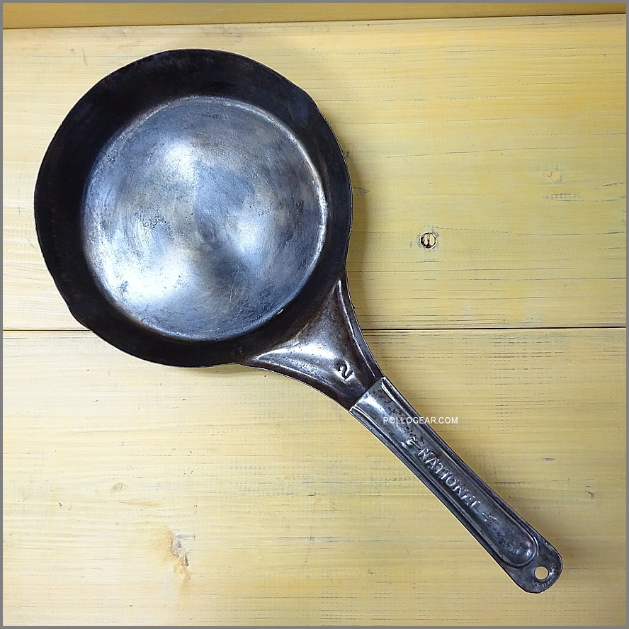1950年代 NATIONAL<BR>ビンテージ フライパン<BR>鉄フライパン アメリカ製<BR>Cowboy Frying Pans 235㎜