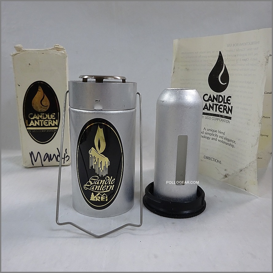 初期型 UCO×REI 山型ハンドル<BR>1984年モデル PAT PEND №2<BR>箱付き キャンドルランタン<BR>VINTAGE アールイアイ ユーシーオー