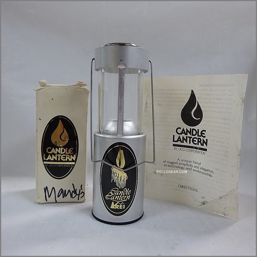 初期型 UCO×REI 山型ハンドル<BR>1984年モデル PAT PEND №2<BR>箱付き キャンドルランタン<BR>VINTAGE アールイアイ ユーシーオー
