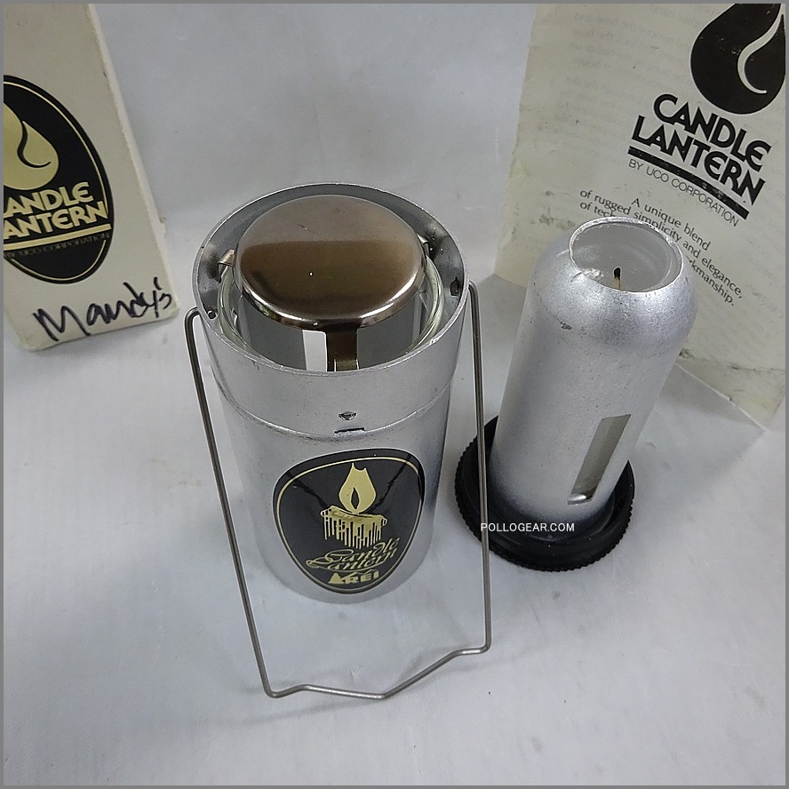 初期型 UCO×REI 山型ハンドル<BR>1984年モデル PAT PEND №2<BR>箱付き キャンドルランタン<BR>VINTAGE アールイアイ ユーシーオー