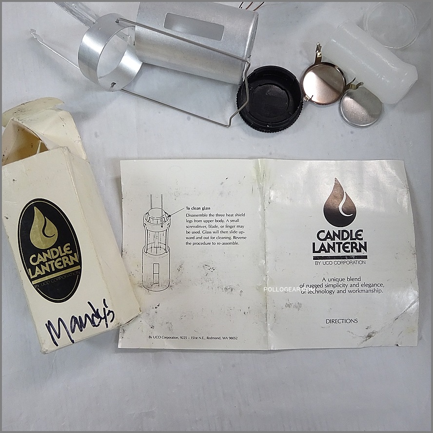 初期型 UCO×REI 山型ハンドル<BR>1984年モデル PAT PEND №2<BR>箱付き キャンドルランタン<BR>VINTAGE アールイアイ ユーシーオー