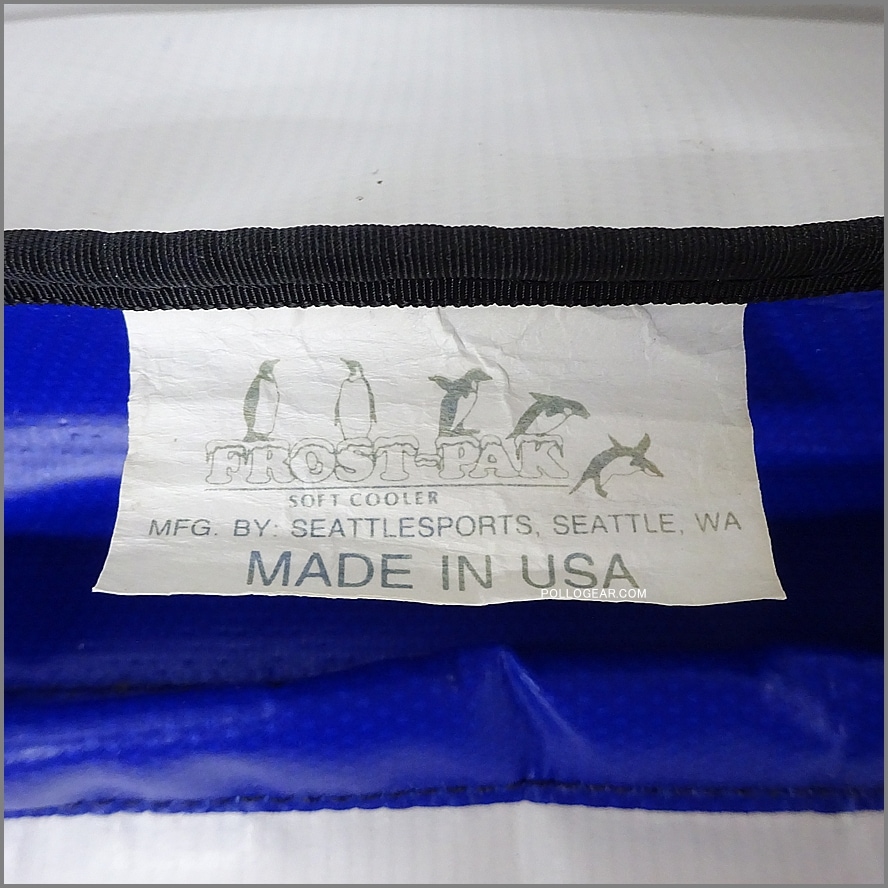 90’s L.L.Bean×SEATTLE SPORTS<BR>角型 ブルー 25QT Soft Cooler<BR>ソフトクーラー クーラーバッグ<BR>FROST-PAK フロストパック<BR>ビンテージクーラー ~1999年<BR>LLビーン×シアトルスポーツ