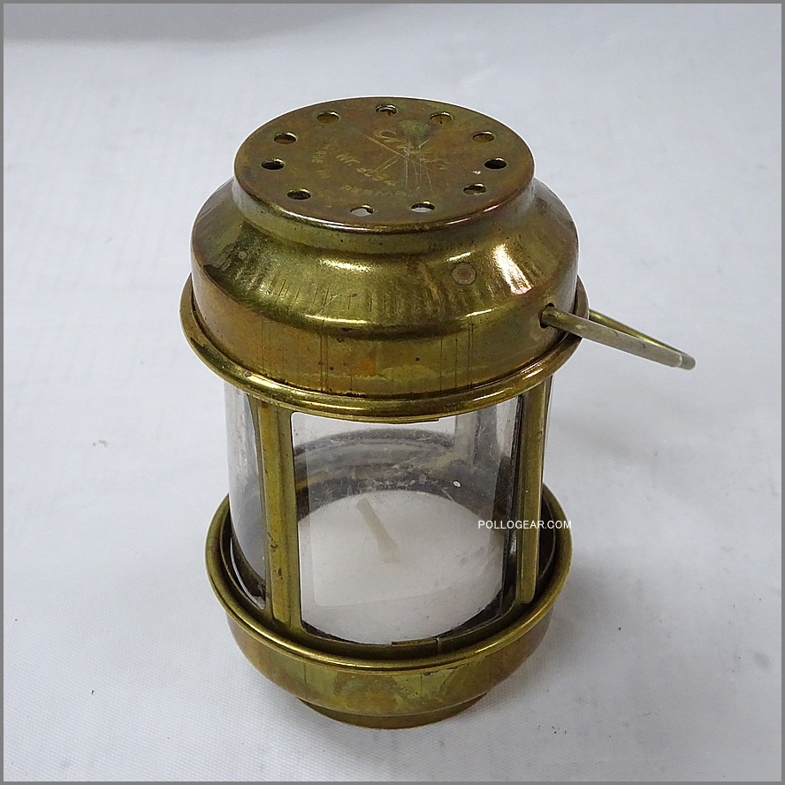 Enders9084 ブラス<BR>キャンドルランタン 雲母<BR>真鍮製 ティーキャンドル<BR>エンダース オールドランタン Vintage