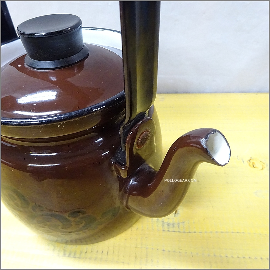 1960年代 北欧 ビンテージ FINEL<BR>フィネル ホーロー ケトル 琺瑯<BR