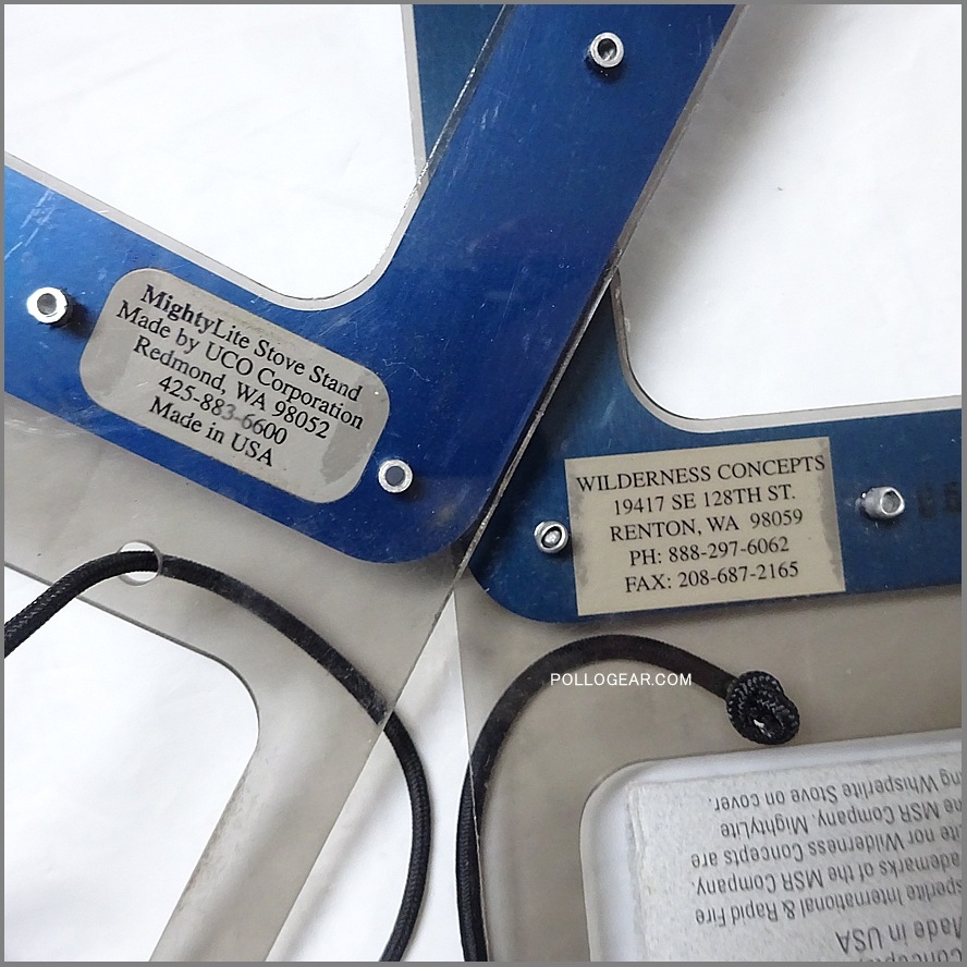 1996年 初期型 旧ブルー<BR>青足 マイティーライト<BR>ストーブスタンド<BR>MSR ウィスパーライト<BR>MightyLite Stove Stand<BR>Wilderness Concept / UCO