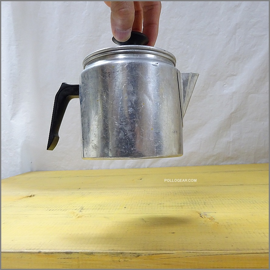 1950年代 COMET USA 0.5L<BR>小さな アルミ ビンテージケトル<BR>コメット コーヒー ポット ミロ<BR>VINTAGE MIRRO COFFEE POT<BR>MADE IN USA